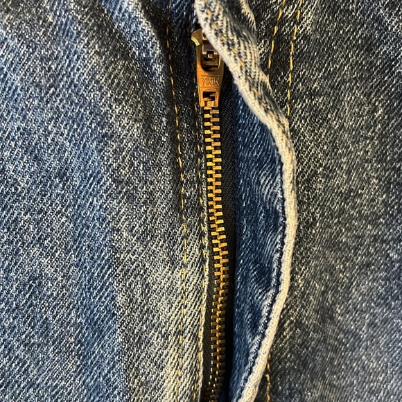 Vintage 80s Lee Relaxed Riders Jeans High Rise Tapered Medium Blue USA 12P/29x28 - Picture 5 of 11